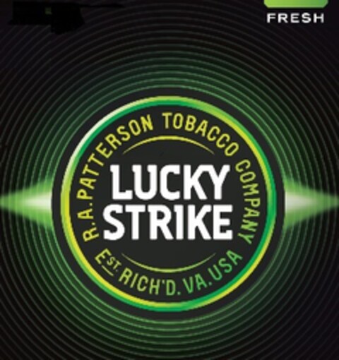 LUCKY STRIKE R.A. PATTERSON TOBACCO COMPANY EST RICH'D. V.A. USA FRESH Logo (EUIPO, 03/18/2016)