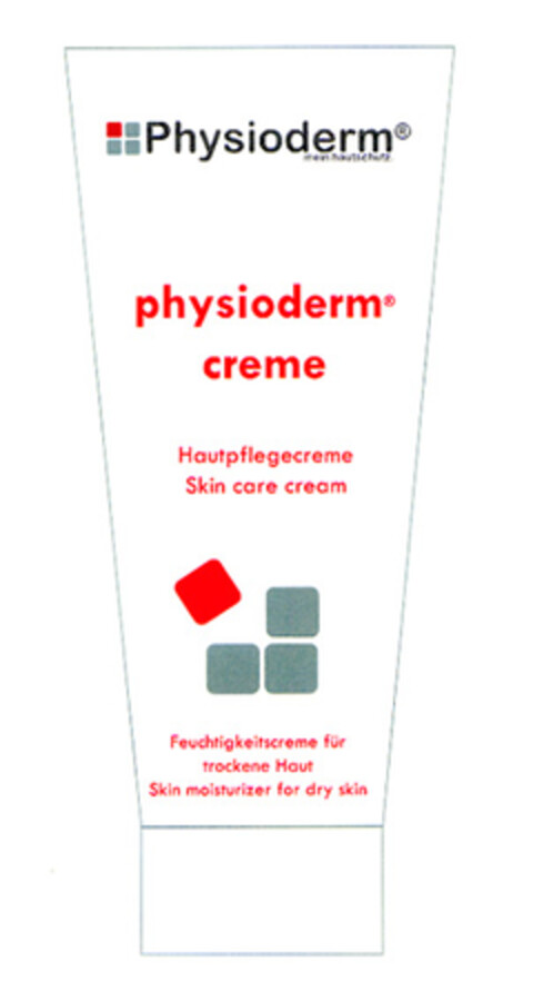 Physioderm mein hautschutz. physioderm creme Hautpflegecreme Skin care cream Feuchtigkeitscreme für trockene Haut Skin moisturizer for dry skin Logo (EUIPO, 03.01.2005)