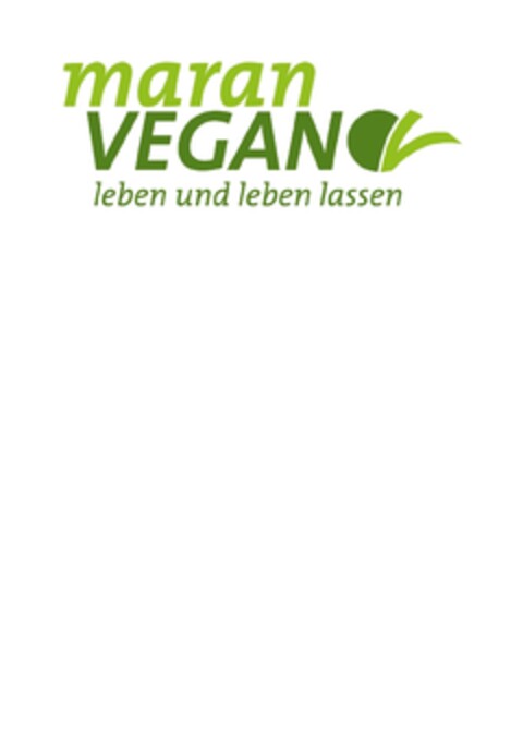 maran VEGAN leben und leben lassen Logo (EUIPO, 15.07.2013)