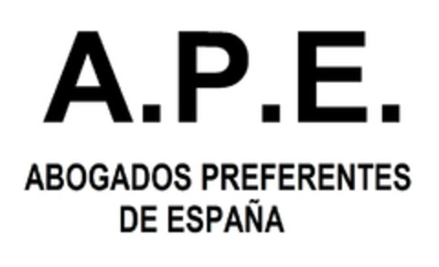 A.P.E. ABOGADOS PREFERENTES DE ESPAÑA Logo (EUIPO, 28.11.2014)