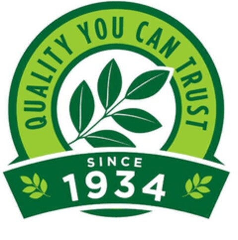 QUALITY YOU CAN TRUST SINCE 1934 Logo (EUIPO, 22.12.2015)