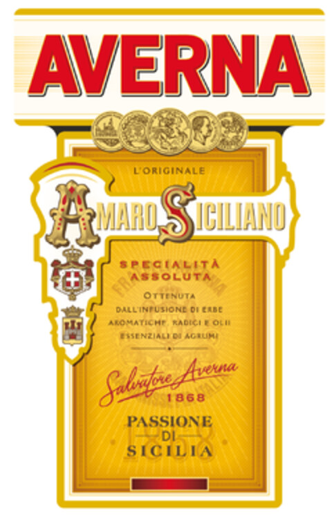 AVERNA AMARO SICILIANO Logo (EUIPO, 13.04.2016)