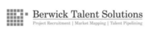 BERWICK TALENT SOLUTIONS Project Recruitment | Market Mapping | Talent Pipelining Logo (EUIPO, 14.12.2017)