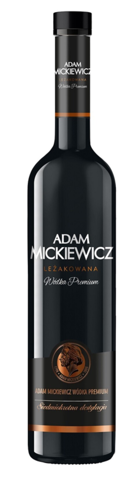 ADAM МICKIEWICZ LEŻAKOWANA Wódka Premium ADAM МICKIEWICZ LEŻAKOWANA Wódka Premium 1798 Adam Mickiewicz 1855 ADAM MICKIEWICZ WÓDKA PREMIUM Siedmiokrotna destylacja Logo (EUIPO, 08.09.2020)