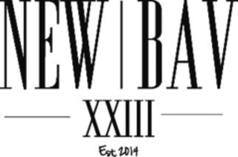 NEW BAV XXIII Est. 2014 Logo (EUIPO, 16.12.2020)