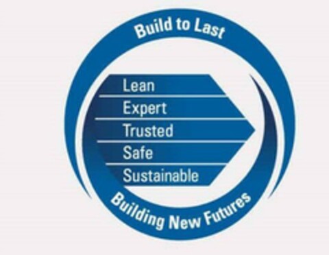 Build to Last Lean Expert Trusted Safe Sustainable Building New Futures Logo (EUIPO, 01/13/2021)