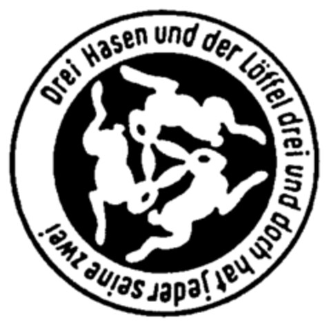 Drei Hasen und der Löffel drei und doch hat jeder seine zwei Logo (EUIPO, 17.07.1996)