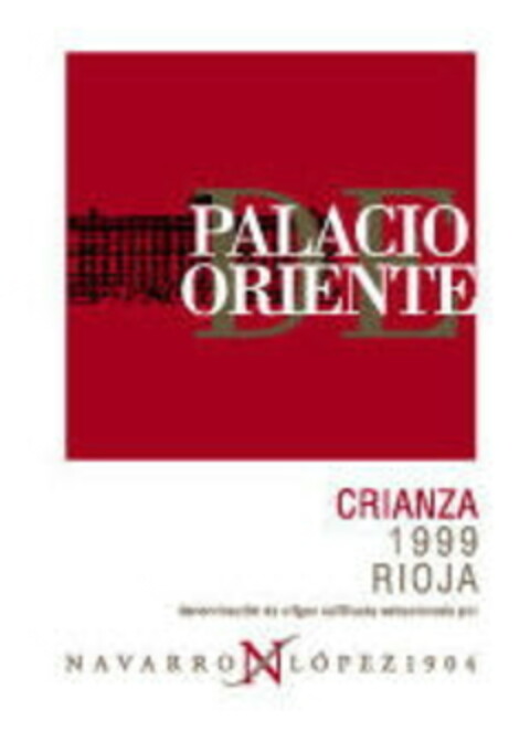 PALACIO DE ORIENTE CRIANZA 1999 RIOJA NAVARRO LÓPEZ 1904 Logo (EUIPO, 20.02.2004)