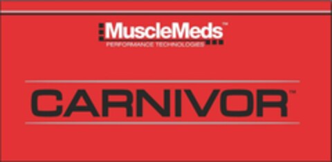 Muscle Meds Performance Technologies CARNIVOR Logo (EUIPO, 09/26/2014)