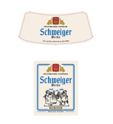 Schweiger Weiße Privatbrauerei Schweiger 100 Jahre Freistaat Bayern rund und süffig Logo (EUIPO, 07/13/2018)