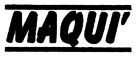 MAQUI' Logo (EUIPO, 07/09/1999)