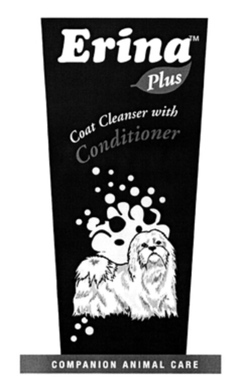 Erina Plus Coat Cleanser with Conditioner COMPANION ANIMAL CARE Logo (EUIPO, 05.11.2004)