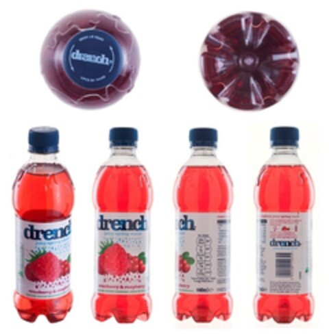 drench juicy spring water cranberry & raspberry Logo (EUIPO, 06/25/2014)