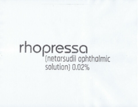 rhopressa (netarsudil ophthalmic solution) 0.02% Logo (EUIPO, 11/19/2018)