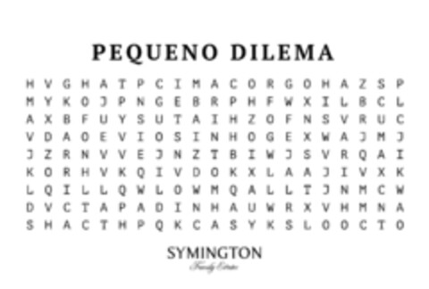 PEQUENO DILEMA SYMINGTON FAMILY ESTATES Logo (EUIPO, 06.05.2022)