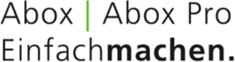 Abox | Abox Pro Einfachmachen. Logo (EUIPO, 26.05.2023)