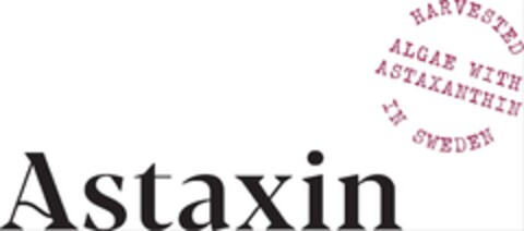 ASTAXIN ALGAE WITH ASTAXANTHIN HARVESTED IN SWEDEN Logo (EUIPO, 05/26/2023)