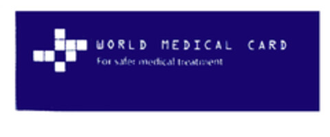 WORLD MEDICAL CARD For safer medical treatment Logo (EUIPO, 31.03.2003)