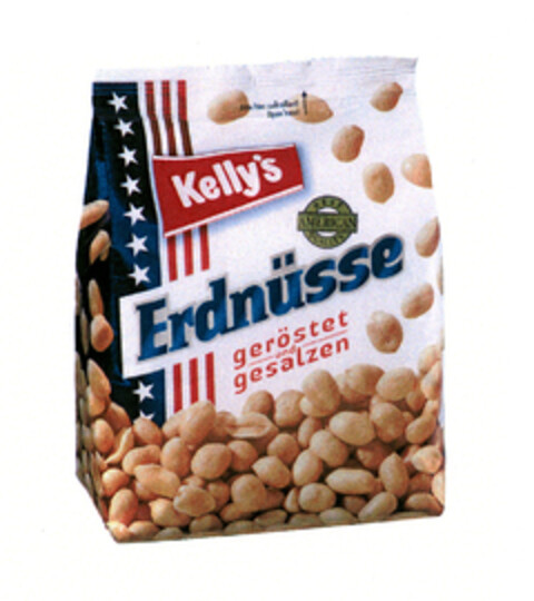 Kelly's BEST AMERICAN QUALITY Erdnüsse geröstet und gesalzen Logo (EUIPO, 18.10.2004)