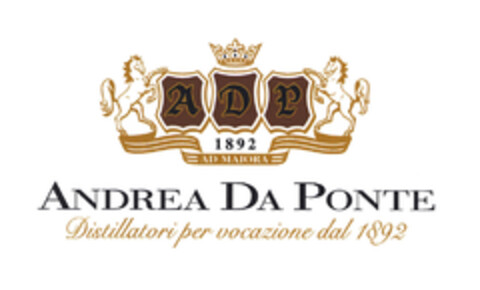ANDREA DA PONTE Distillatori per vocazione dal 1892 ADP 1892 AD MAIORA Logo (EUIPO, 01/25/2006)