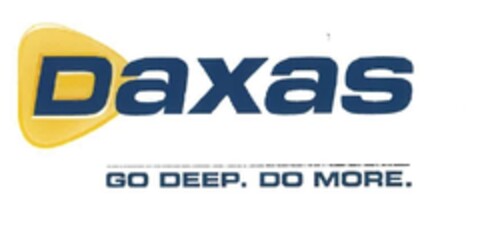 DAXAS 
GO DEEP. DO MORE. Logo (EUIPO, 01.04.2010)