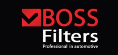 BOSS FILTERS PROFESSIONAL IN AUTOMOTIVE Logo (EUIPO, 22.08.2012)