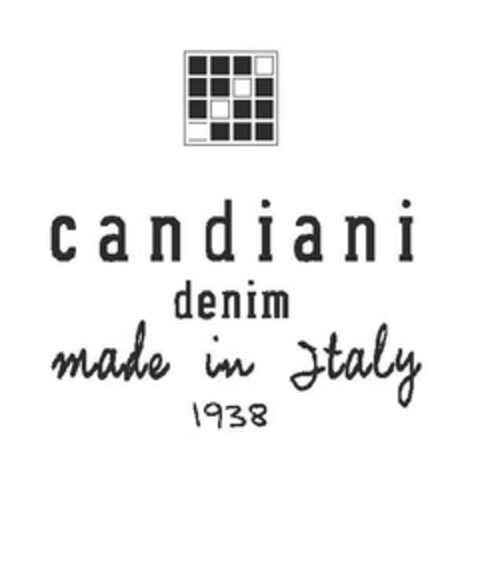 CANDIANI DENIM made in Italy 1938 Logo (EUIPO, 10/18/2012)