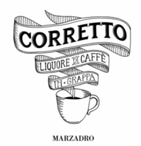 CORRETTO LIQUORE DI CAFFE' IN GRAPPA MARZADRO Logo (EUIPO, 05.03.2020)