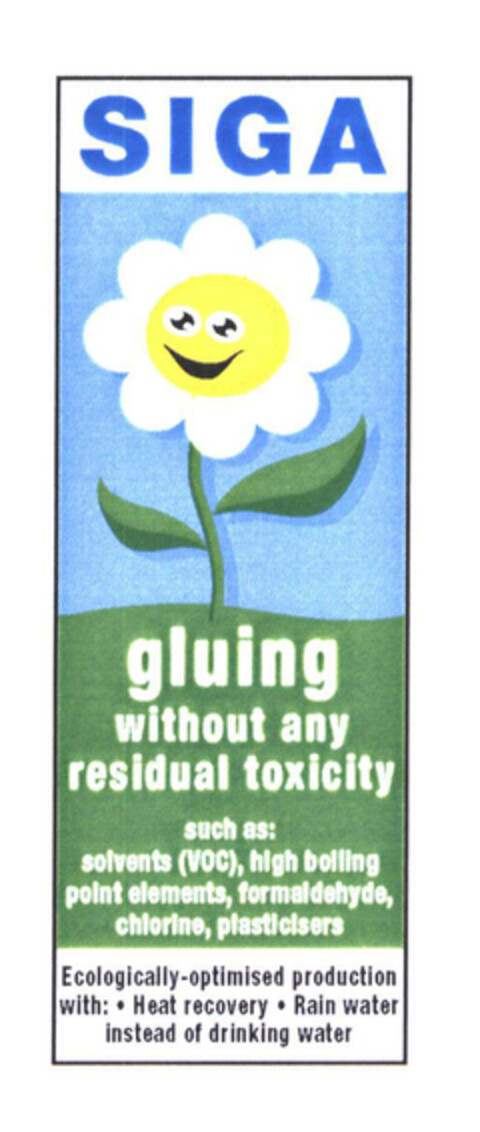 SIGA gluing without any residual toxicity Logo (EUIPO, 24.07.2003)