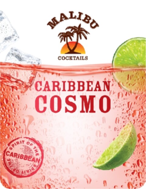 MALIBU COCKTAILS CARIBBEAN COSMO SPIRIT OF THE CARIBBEAN Logo (EUIPO, 22.10.2010)