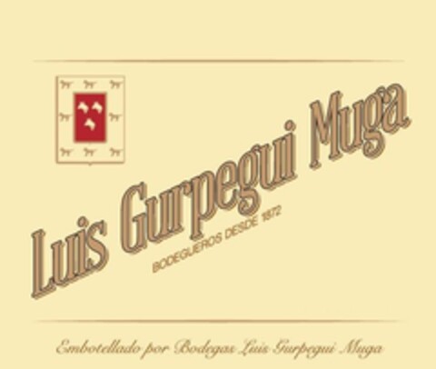 LUIS GURPEGUI MUGA BODEGUEROS DESDE 1872 Embotellado por Bodegas Luis Gurpegui Muga Logo (EUIPO, 20.04.2017)