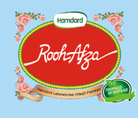 Hamdard Rooh Afza Hamdard Laboratories (Waqf) Pakistan Inspired by Nature Logo (EUIPO, 12.02.2020)