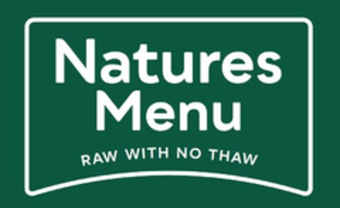 NATURES MENU RAW WITH NO THAW Logo (EUIPO, 07/18/2023)