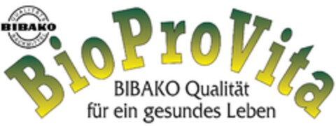 BIBAKO QUALITÄTS BACKMITTEL BioProVita
BIBAKO Qualität für ein gesundes Leben Logo (EUIPO, 10.06.2009)