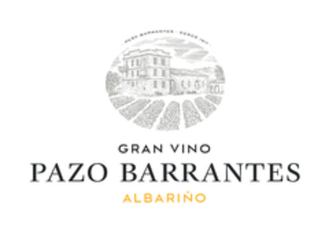 GRAN VINO PAZO BARRANTES ALBARIÑO PAZO BARRANTES DESDE 1511 Logo (EUIPO, 08/30/2021)