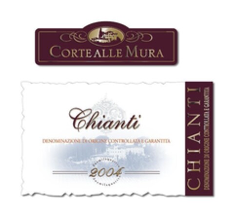 CORTE ALLE MURA Chianti DENOMINAZIONE DI ORIGINE CONTROLLATA E GARANTITA, 2004 duemilaquattro Logo (EUIPO, 06/27/2005)