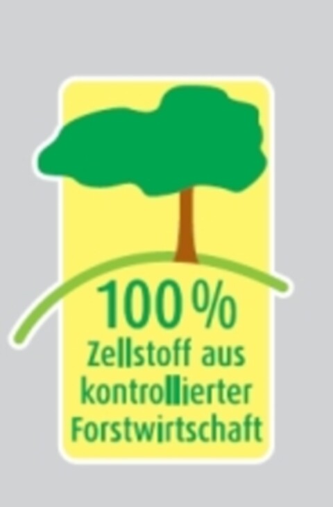 100 % Zellstoff aus kontrollierter Forstwirtschaft Logo (EUIPO, 02/21/2008)