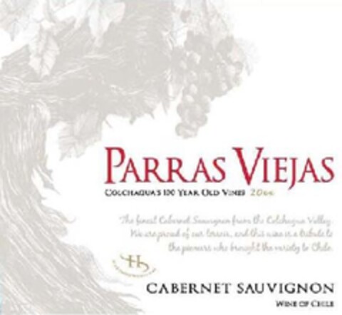 PARRAS VIEJAS Colchaguas 100 Year Old Vines 20xx
The finest Cabernet Sauvignon from the Colchaguas Valley. We are proud of Logo (EUIPO, 12/11/2009)
