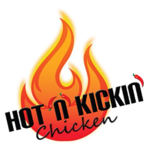 HOT 'N' KICKIN' CHICKEN Logo (EUIPO, 03/16/2012)