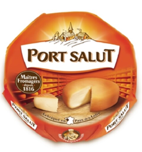 PORT SALUT 
Maîtres fromagers depuis 1816
Fabriqué en Pays de la Loire Logo (EUIPO, 25.06.2012)