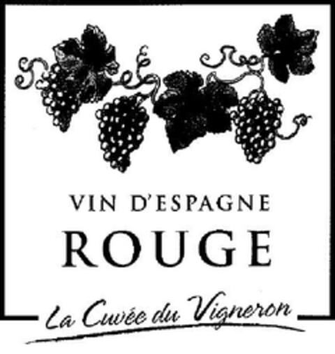 VIN D'ESPAGNE ROUGE LA CUVÈE DE VIGNERON Logo (EUIPO, 06/06/2013)