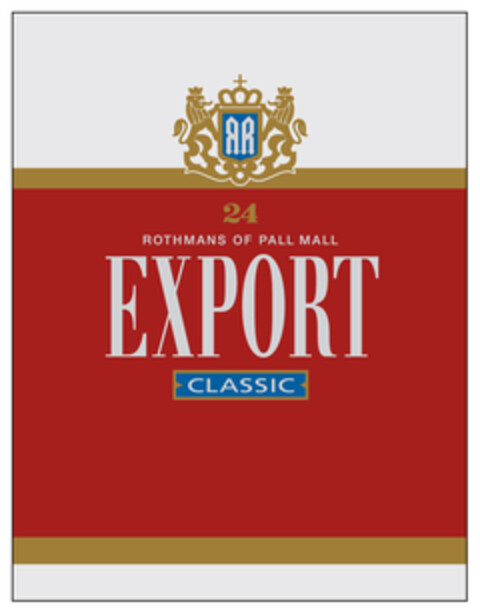 Rothmans of Pall Mall EXPORT CLASSIC Logo (EUIPO, 05.03.2015)