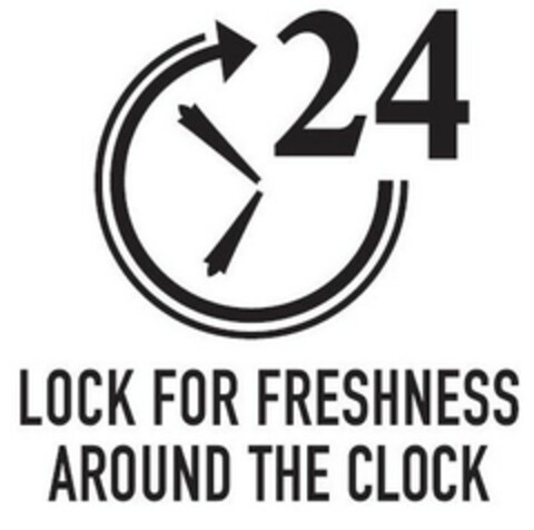 24 LOCK FOR FRESHNESS AROUND THE CLOCK Logo (EUIPO, 17.10.2017)