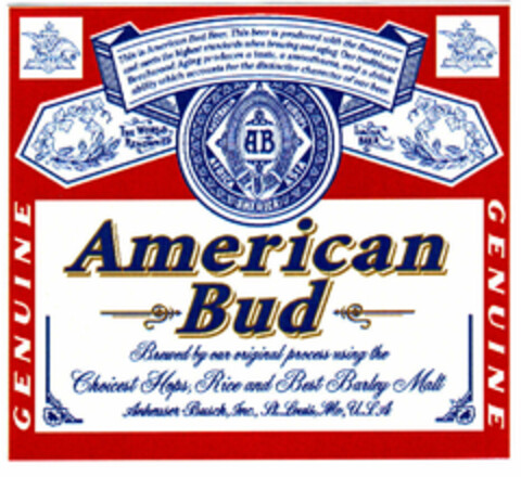 American Bud Logo (EUIPO, 10/16/1996)