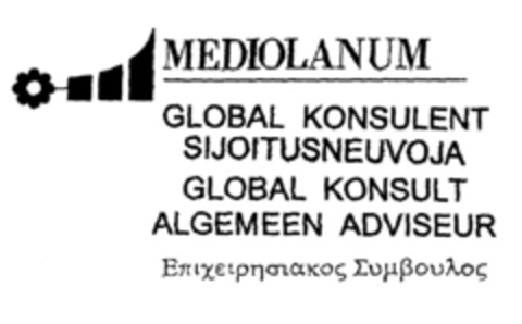 MEDIOLANUM global konsulent sijoitusneuvoja global konsult algemeen adviseur Επιχειρησιακός Συμβουλος Logo (EUIPO, 09.11.2001)