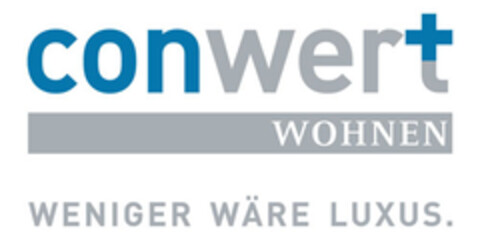 conwert WOHNEN WENIGER WÄRE LUXUS. Logo (EUIPO, 29.08.2007)