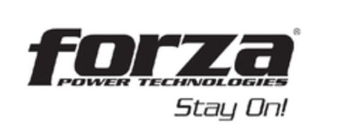 FORZA POWER TECHNOLOGIES STAY ON! Logo (EUIPO, 20.04.2011)