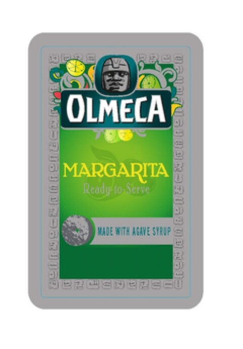 OLMECA MARGARITA Ready-to-Serve MADE WITH AGAVE SYRUP Logo (EUIPO, 06/25/2013)