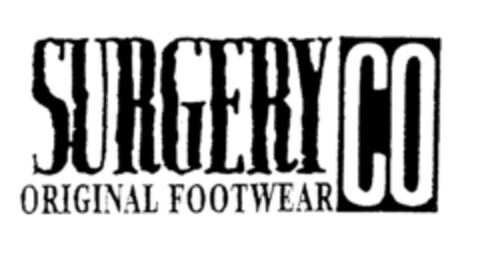 SURGERY ORIGINAL FOOTWEAR CO Logo (EUIPO, 12/13/1996)
