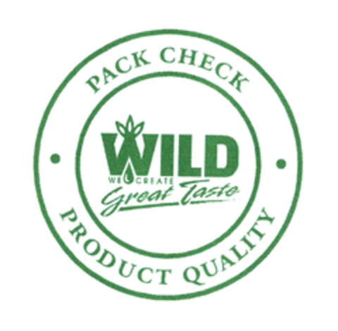 PACK CHECK WILD WE CREATE Great Taste PRODUCT QUALITY Logo (EUIPO, 09.07.2003)